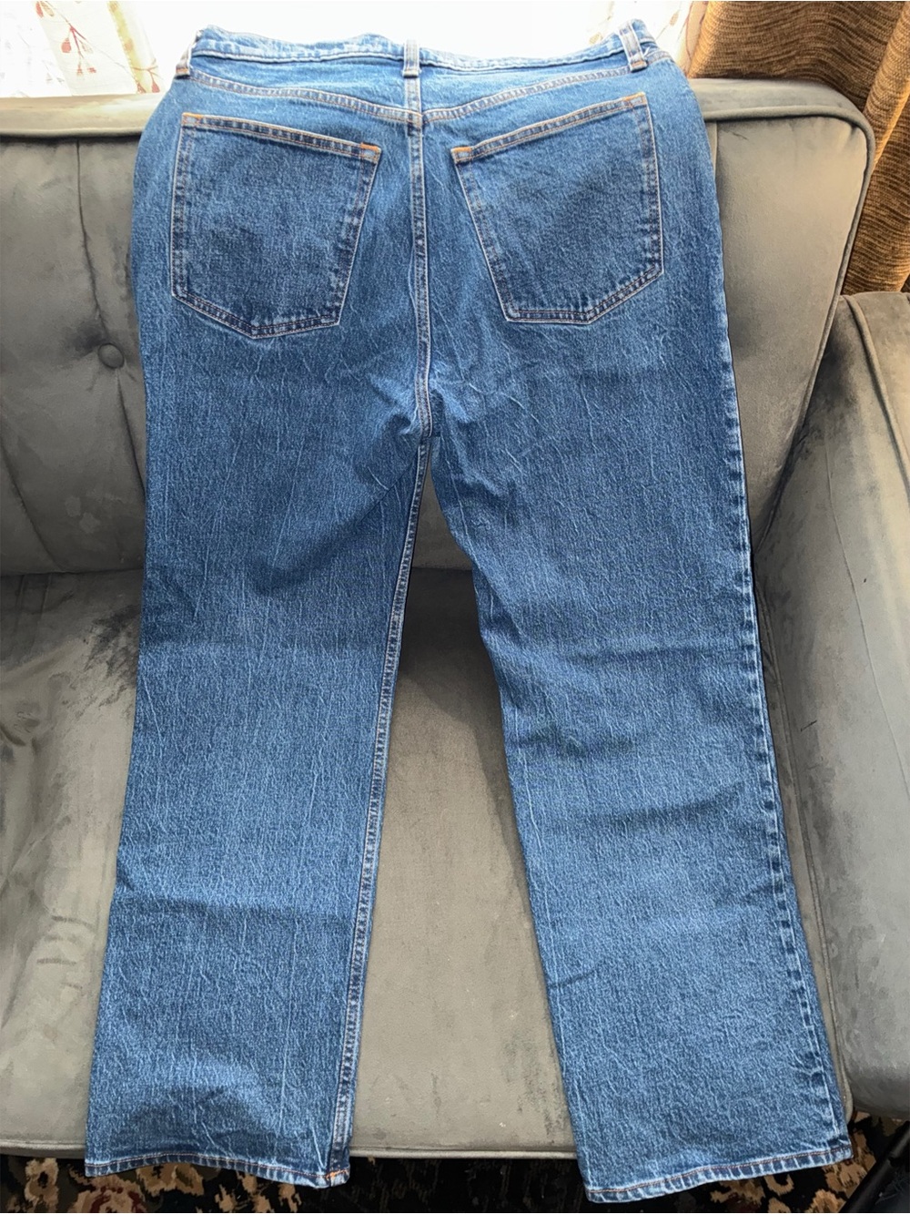 Abercrombie & Fitch 90s relaxed jean high-rise blue 30/10r women’s denim classic - Picture 5 of 16